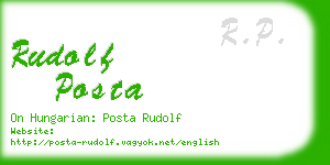 rudolf posta business card